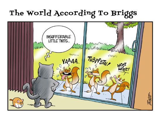 cartoon: The World According To Briggs (the cat)