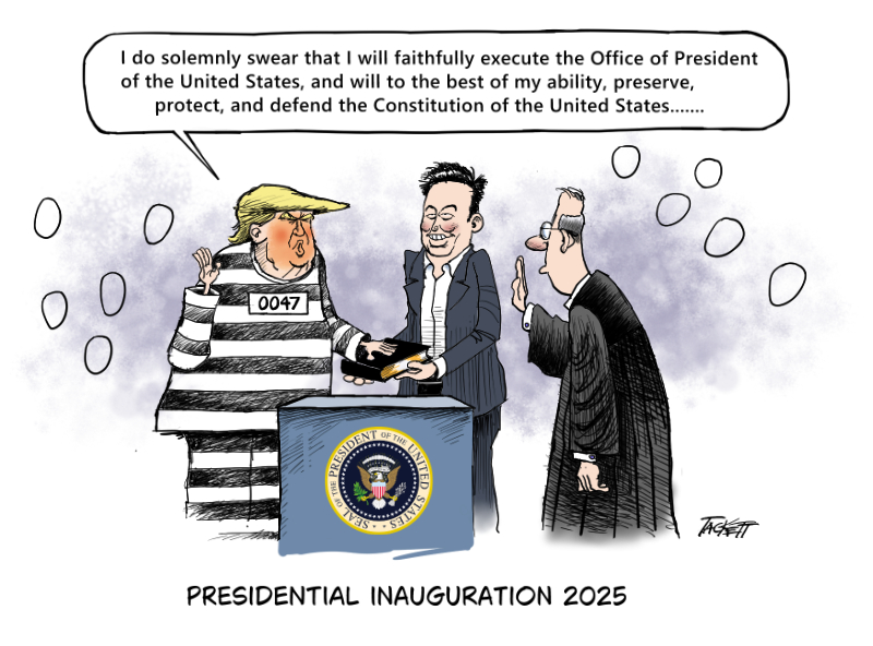 cartoon: Trump inauguration 2025