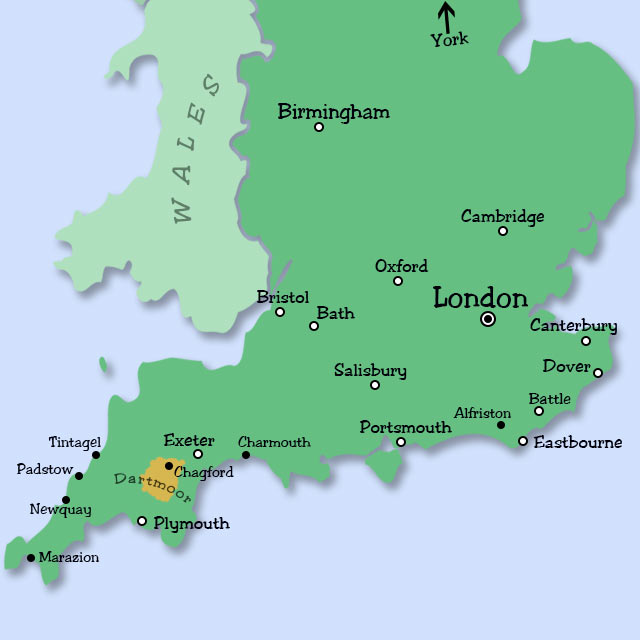 map of south England